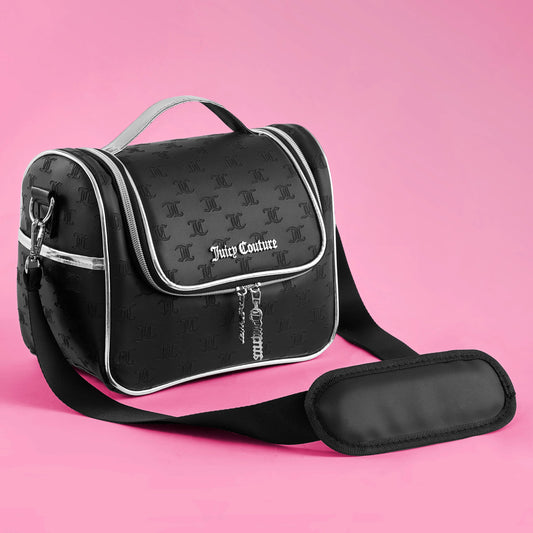 Lunch Purse Cooler Bag - Black Embossed Logo - Juicy Couture
