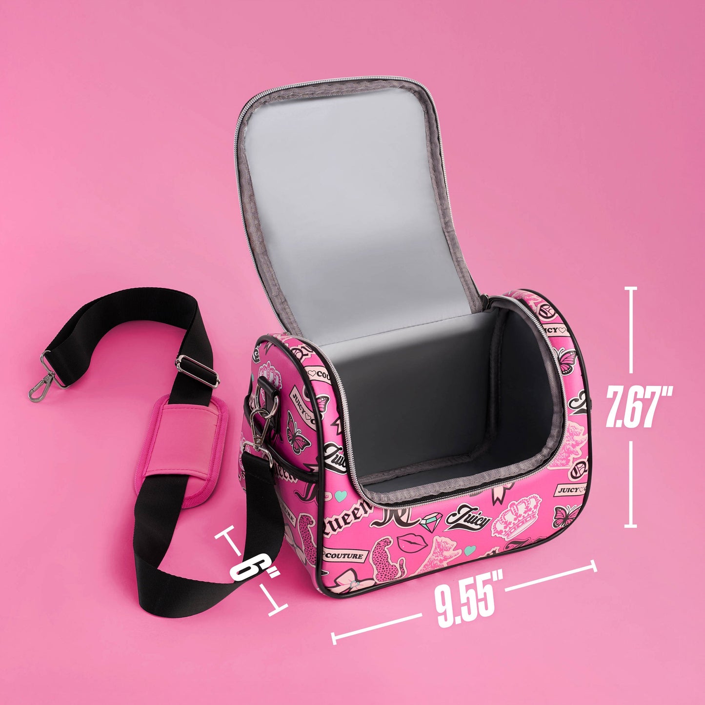 Lunch Purse Cooler Bag - Pink Collage - Juicy Couture
