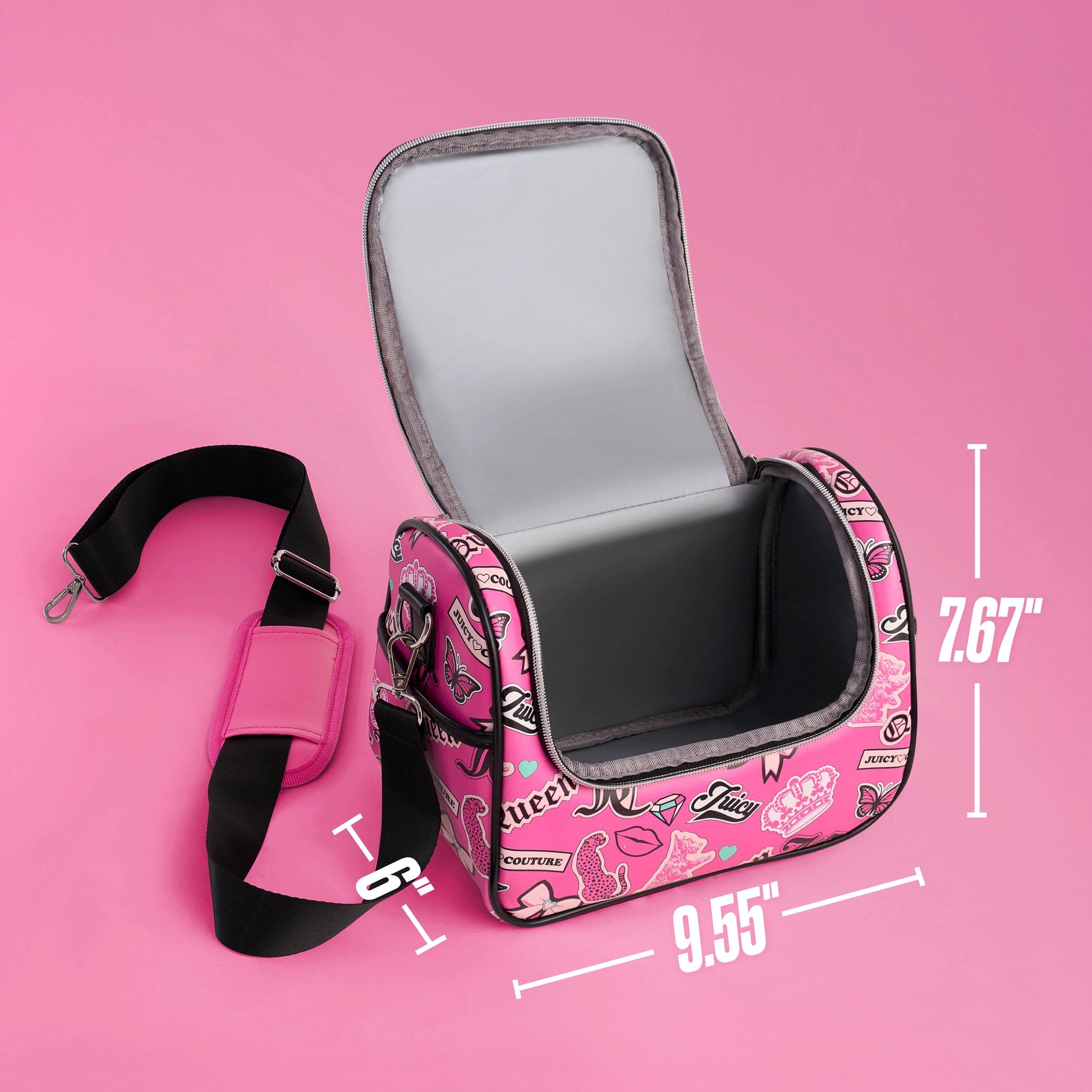 Lunch Purse Cooler Bag - Pink Collage - Juicy Couture