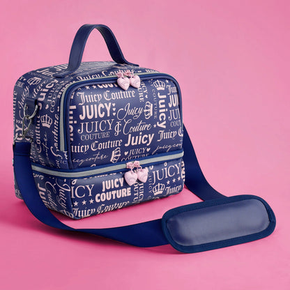 Double Zip Chill Cooler Bag - Navy Repeat Logo - Juicy Couture
