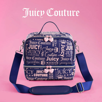 Double Zip Chill Cooler Bag - Navy Repeat Logo - Juicy Couture