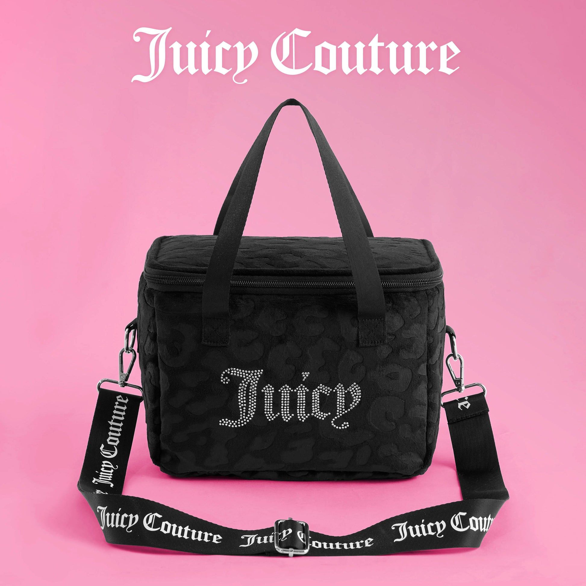 Chill Couture Cooler Bag - Black Embossed Leopard - Juicy Couture