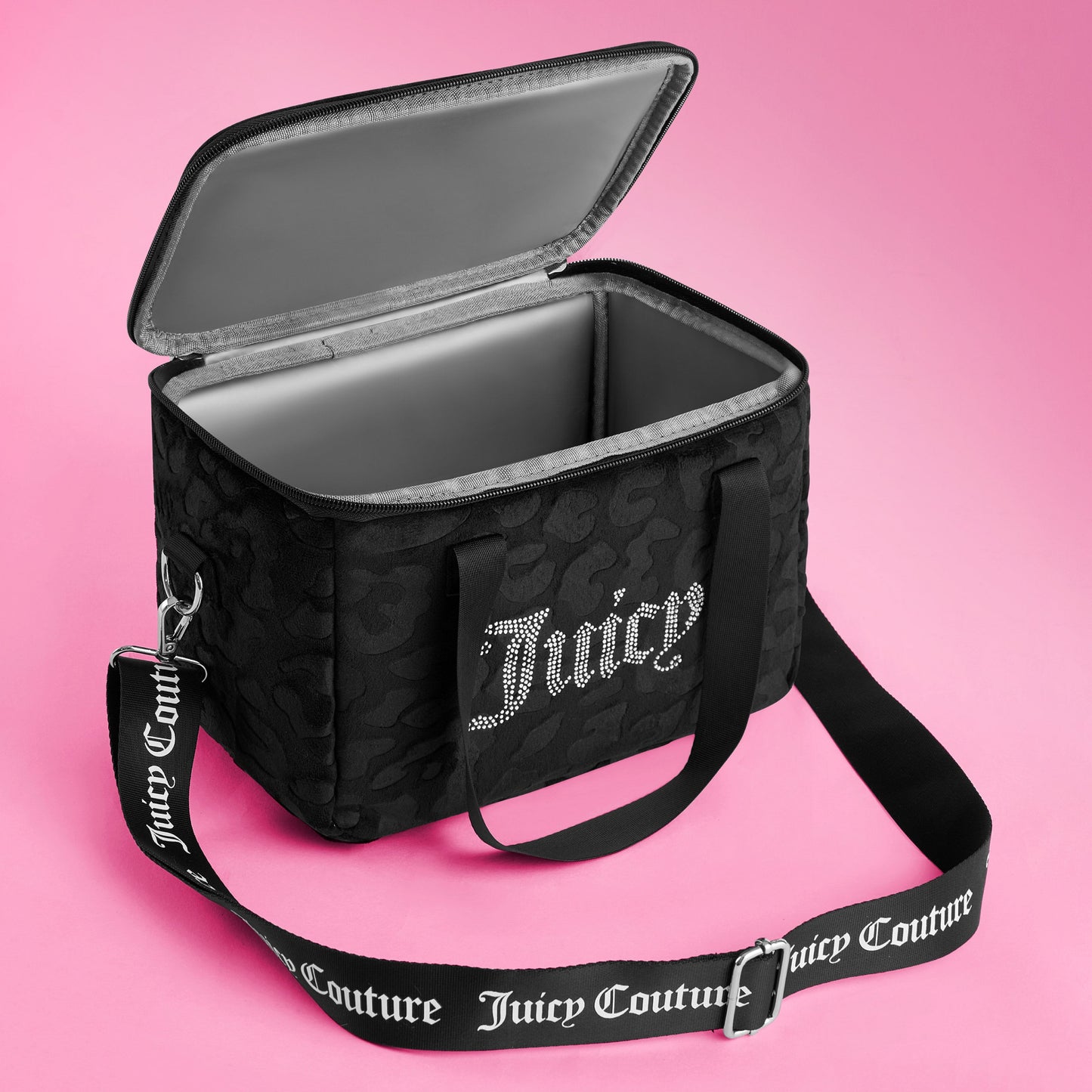 Chill Couture Cooler Bag - Black Embossed Leopard - Juicy Couture