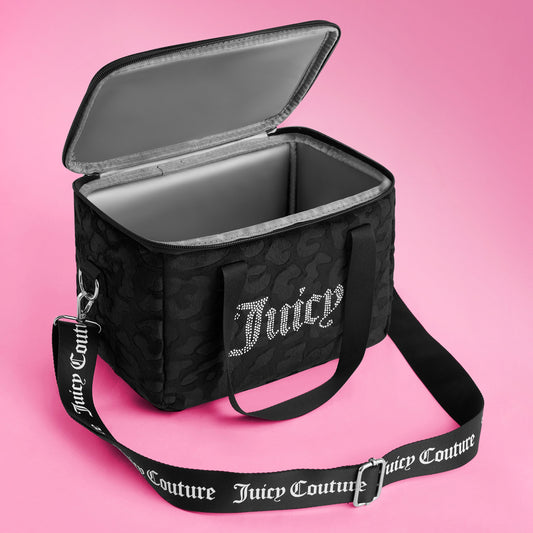 Chill Couture Cooler Bag - Black Embossed Leopard - Juicy Couture