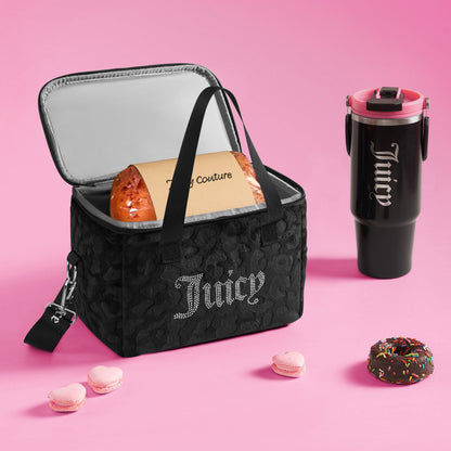 Chill Couture Cooler Bag - Black Embossed Leopard - Juicy Couture