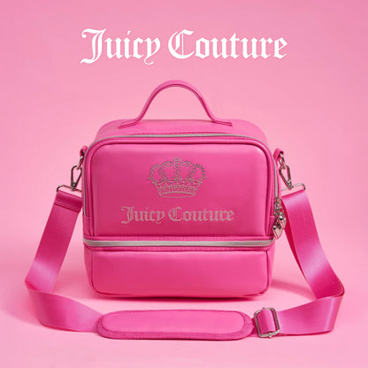 Double Zip Chill Cooler Bag - Pink Crown Logo - Juicy Couture