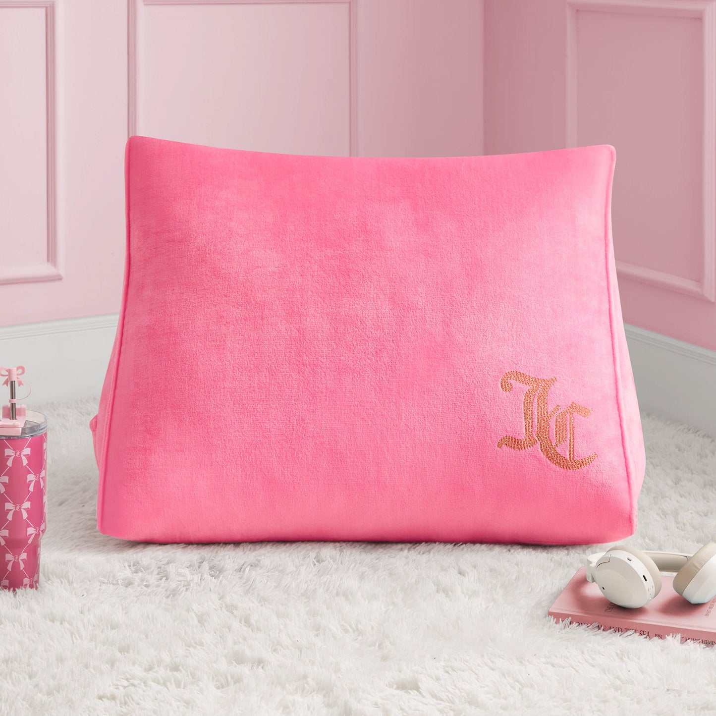 Rhinestone Wedge Pillow - Hot Pink - Juicy Couture