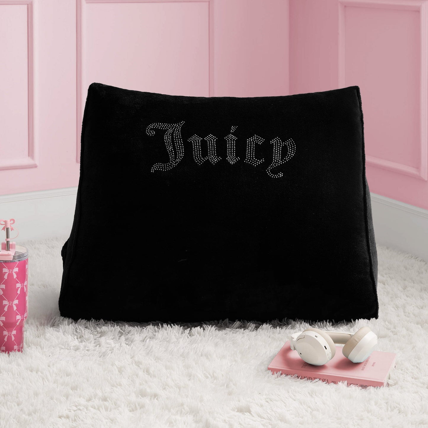 Rhinestone Wedge Pillow - Black - Juicy Couture