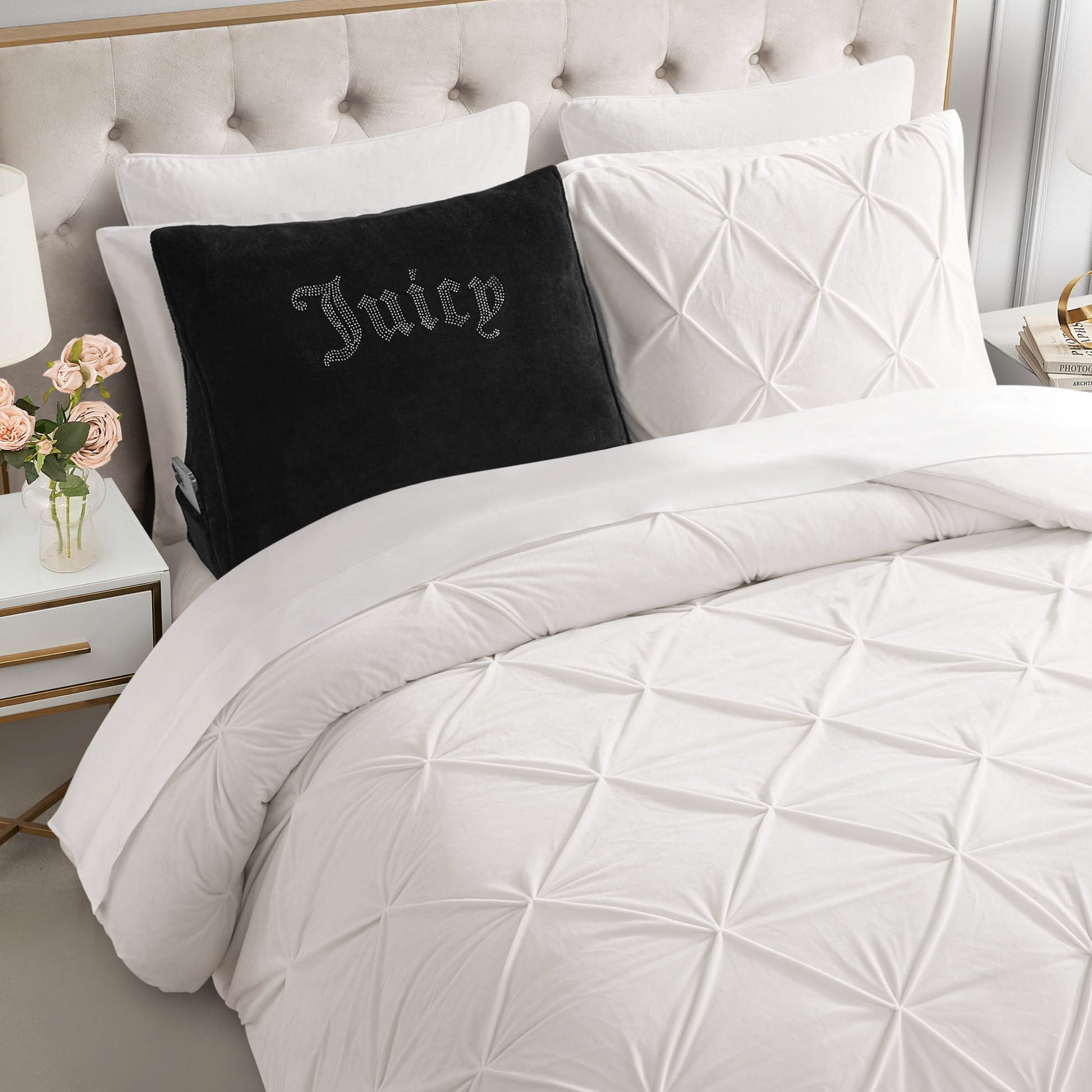 Rhinestone Wedge Pillow - Black - Juicy Couture