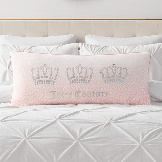 Royal Crowns Decorative Pillow - Royal Crowns Pink Leopard - Juicy Couture
