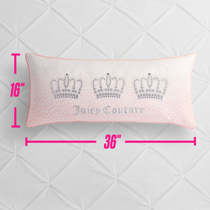 Royal Crowns Decorative Pillow - Royal Crowns Pink Leopard - Juicy Couture