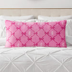 Lattice Print Plush Body Pillow - Bow Lattice Pink - Juicy Couture
