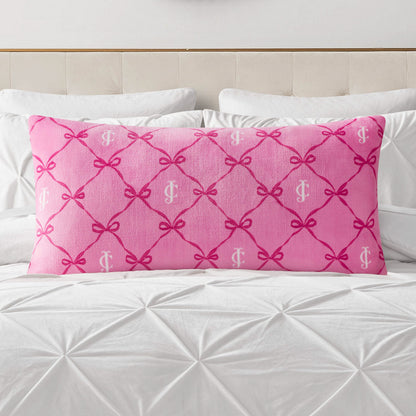 Lattice Print Plush Body Pillow - Bow Lattice Pink - Juicy Couture