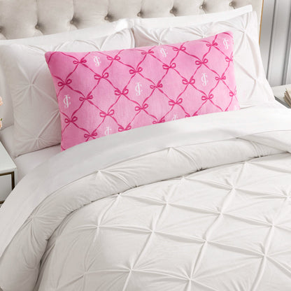 Lattice Print Plush Body Pillow - Bow Lattice Pink - Juicy Couture