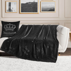 Black Embossed Interlocking Hearts