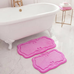 Scalloped Ribbon Border Hot Pink