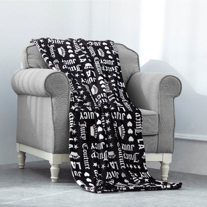 Plush Throw Blanket - Juicy LA Print - Juicy Couture