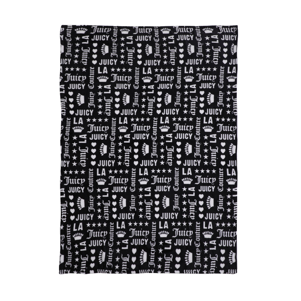 Plush Throw Blanket - Juicy LA Print - Juicy Couture