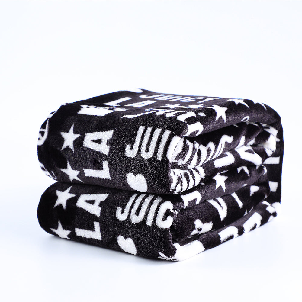 Plush Throw Blanket - Juicy LA Print - Juicy Couture