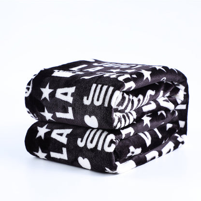 Plush Throw Blanket - Juicy LA Print - Juicy Couture