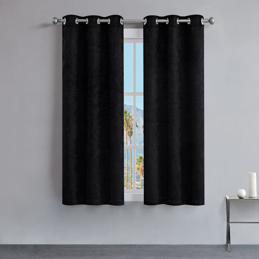 Faux Suede Curtains - Black - Juicy Couture