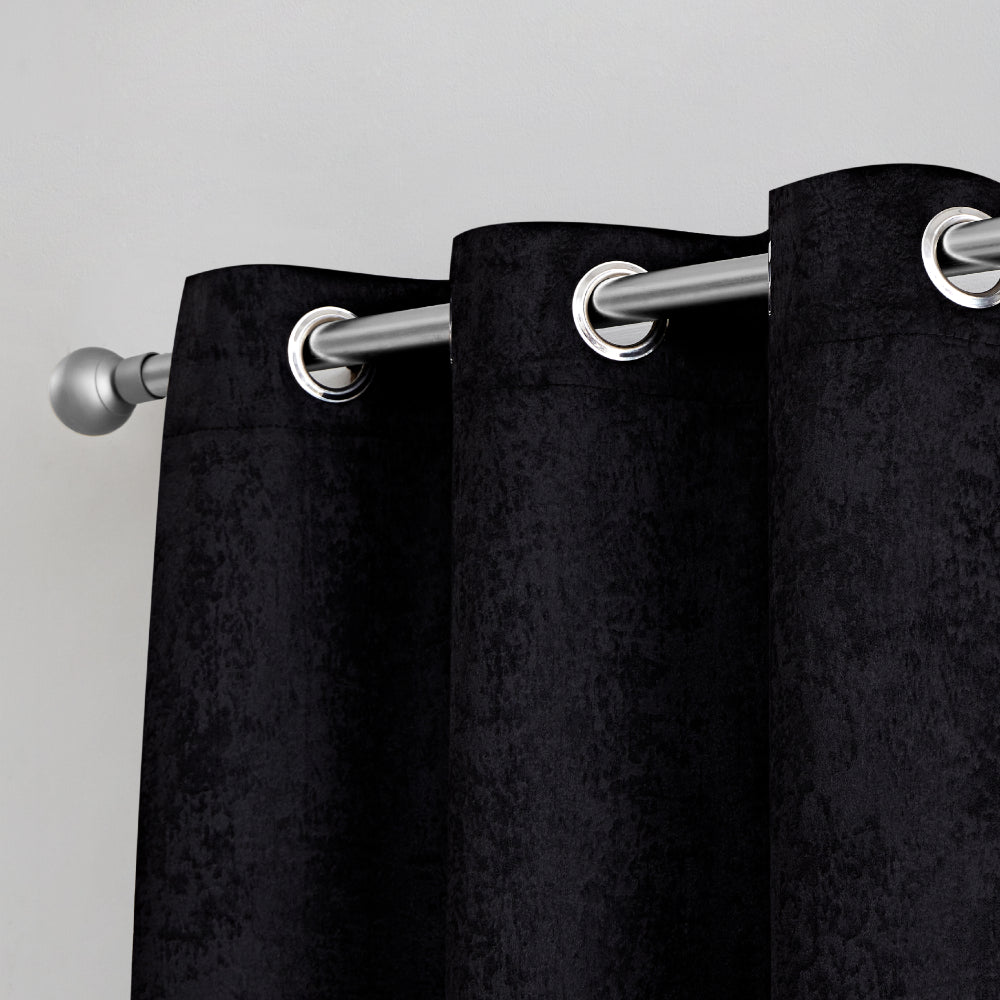 Faux Suede Curtains - Black - Juicy Couture