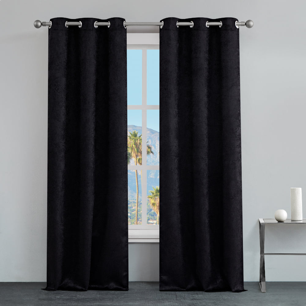 Faux Suede Curtains - Black - Juicy Couture