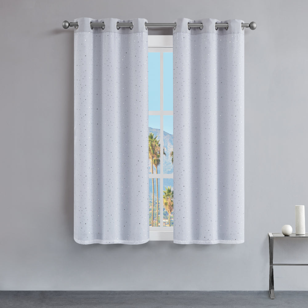 Melody Embellished Double Layer Curtains - White - Juicy Couture