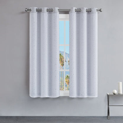 Melody Embellished Double Layer Curtains - White - Juicy Couture