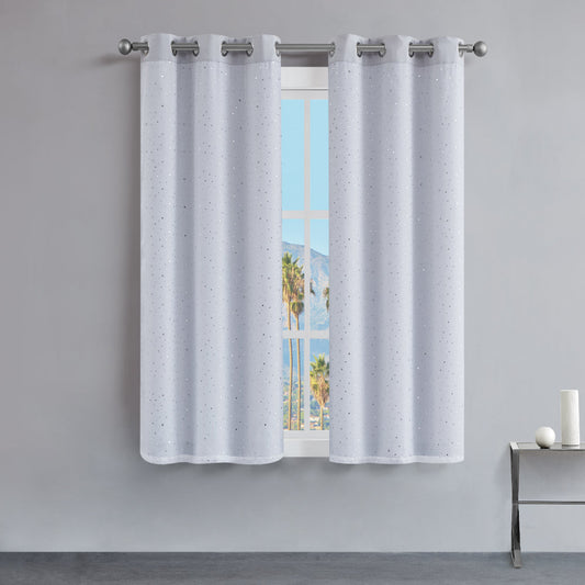 Melody Embellished Double Layer Curtains - White - Juicy Couture
