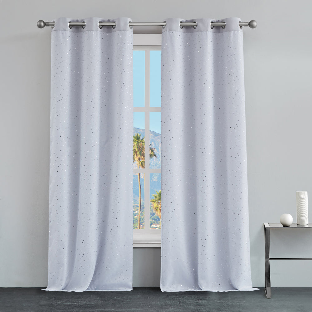 Melody Embellished Double Layer Curtains - White - Juicy Couture