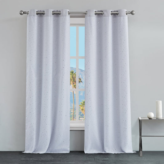 Melody Embellished Double Layer Curtains - White - Juicy Couture