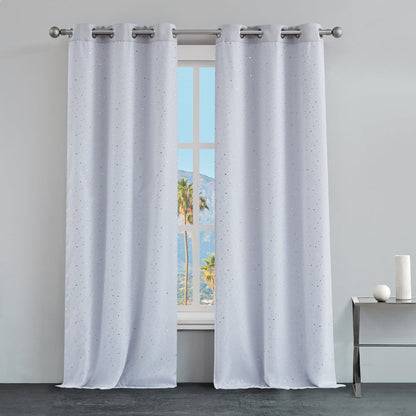 Melody Embellished Double Layer Curtains - White - Juicy Couture