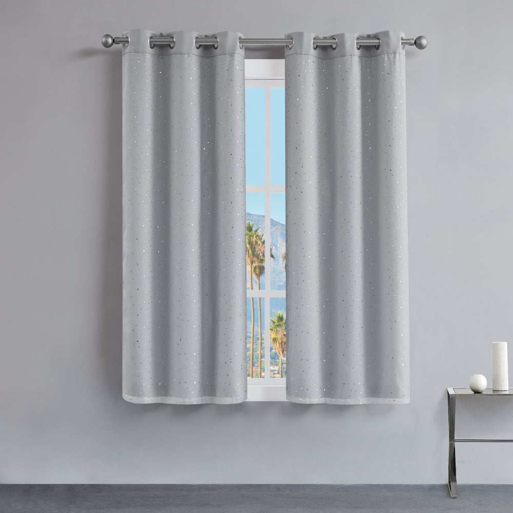 Melody Embellished Double Layer Curtains - Smoke - Juicy Couture