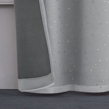 Melody Embellished Double Layer Curtains - Smoke - Juicy Couture