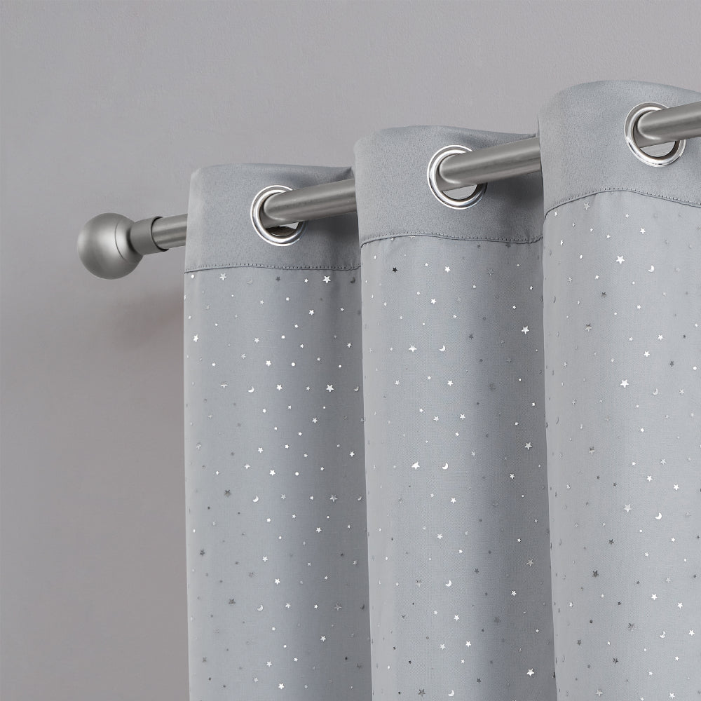 Melody Embellished Double Layer Curtains - Smoke - Juicy Couture