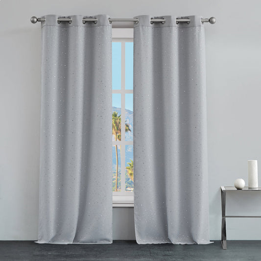 Melody Embellished Double Layer Curtains - Smoke - Juicy Couture
