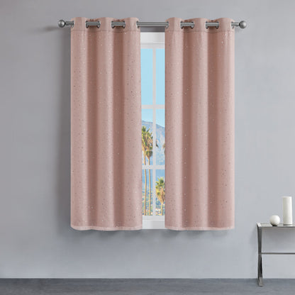 Melody Embellished Double Layer Curtains - Blush - Juicy Couture