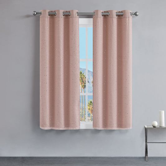 Melody Embellished Double Layer Curtains - Blush - Juicy Couture