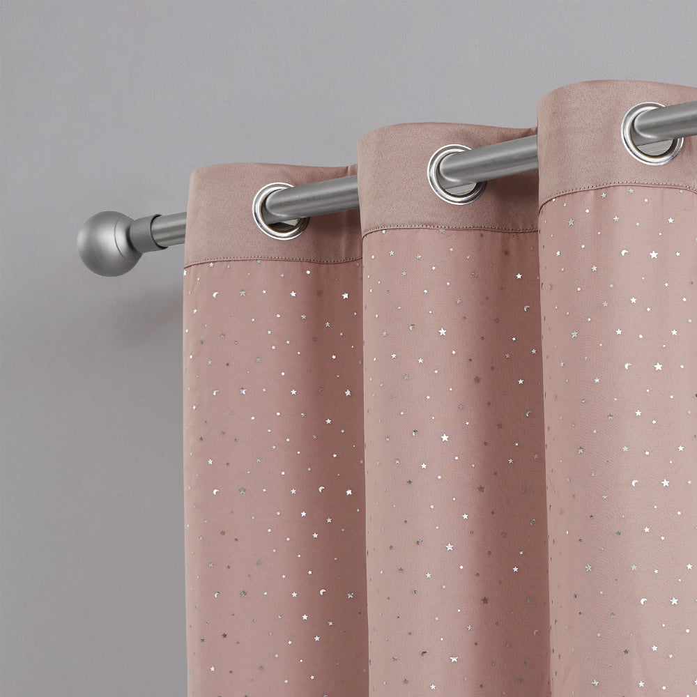 Melody Embellished Double Layer Curtains - Blush - Juicy Couture