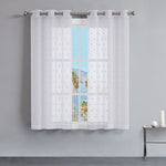 Evelyn Polka Dot Sheer Curtains - White - Juicy Couture
