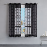 Evelyn Polka Dot Sheer Curtains - Black - Juicy Couture