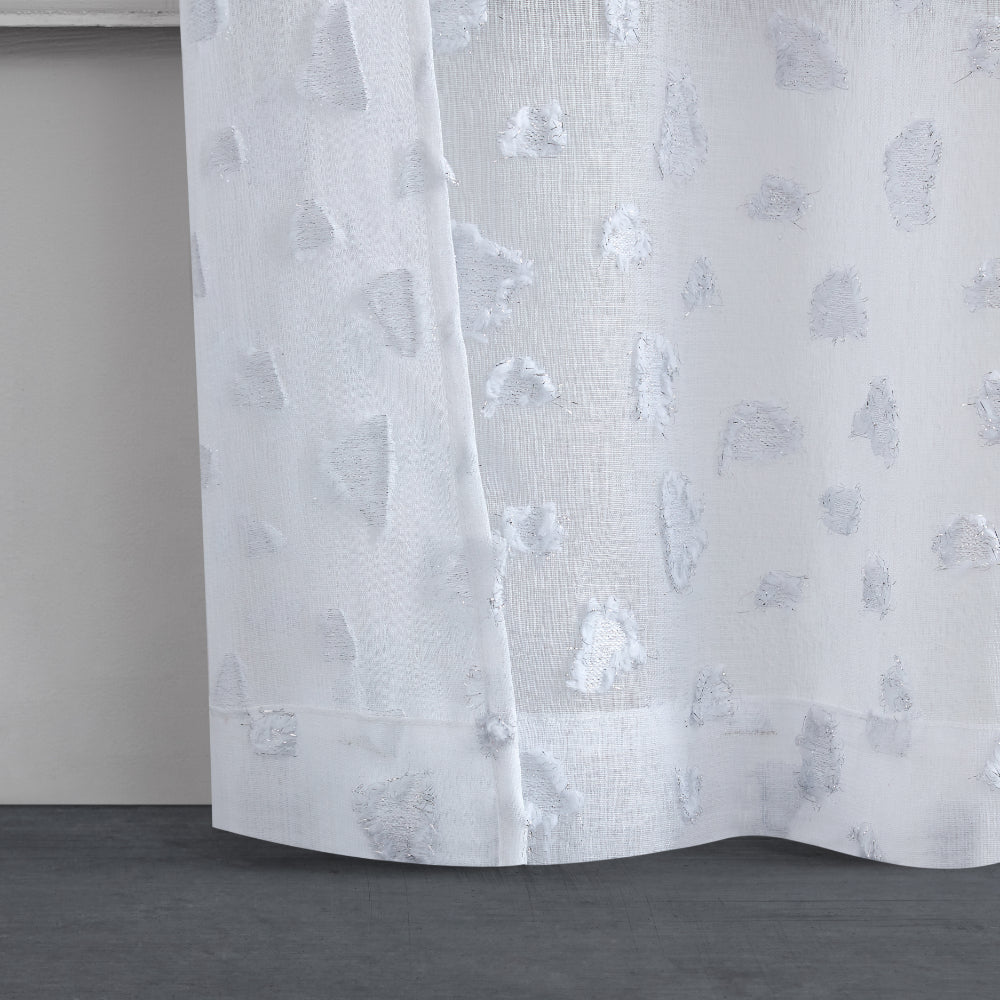 Ethel Embellished Sheer Curtains - White - Juicy Couture