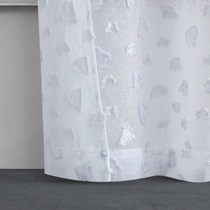 Ethel Embellished Sheer Curtains - White - Juicy Couture