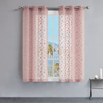 Ethel Embellished Sheer Curtains - Blush - Juicy Couture