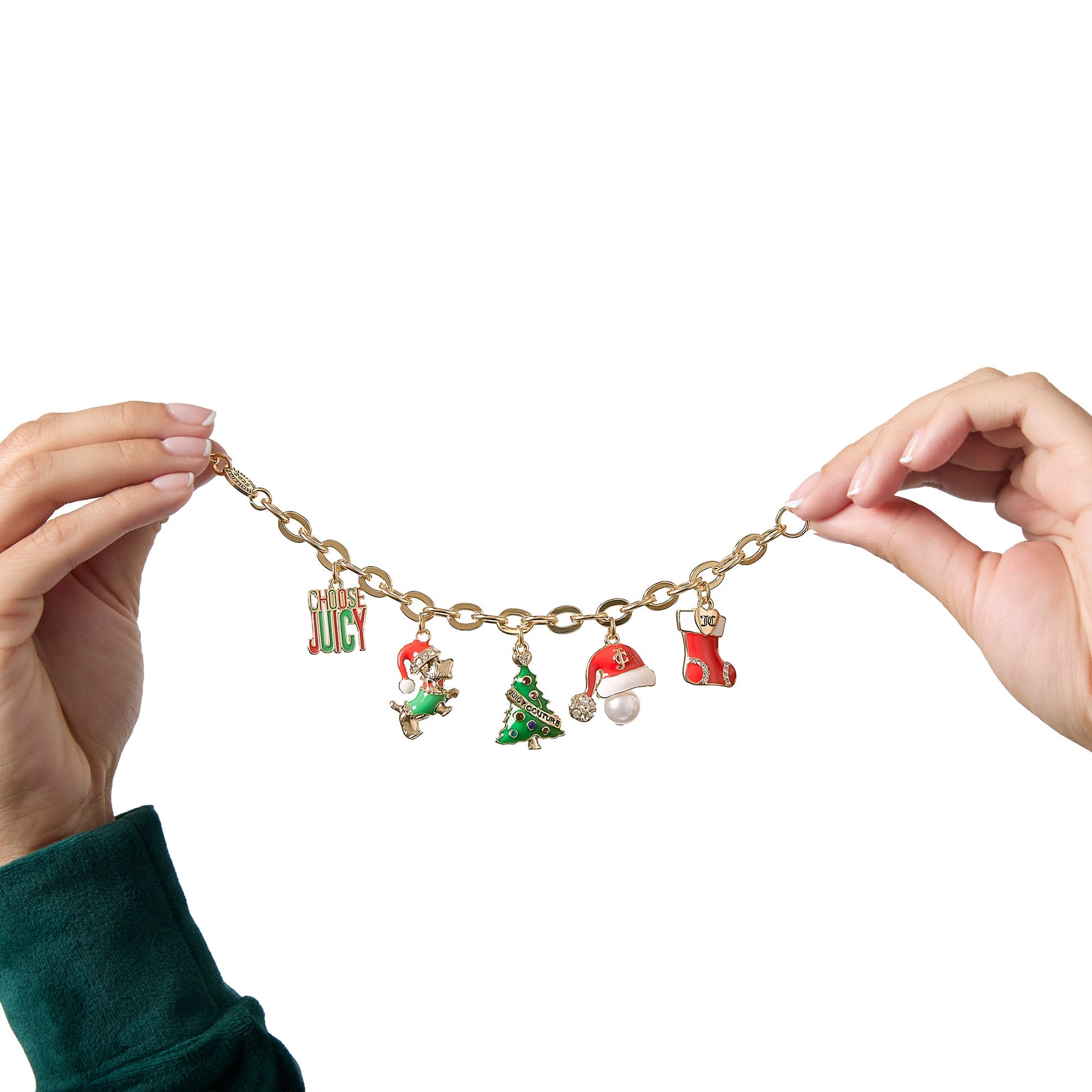 Holiday Charm Bracelet - Goldtone - Juicy Couture
