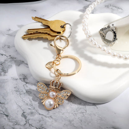Queen Bee Keychain Bag Charm - Goldtone - Juicy Couture