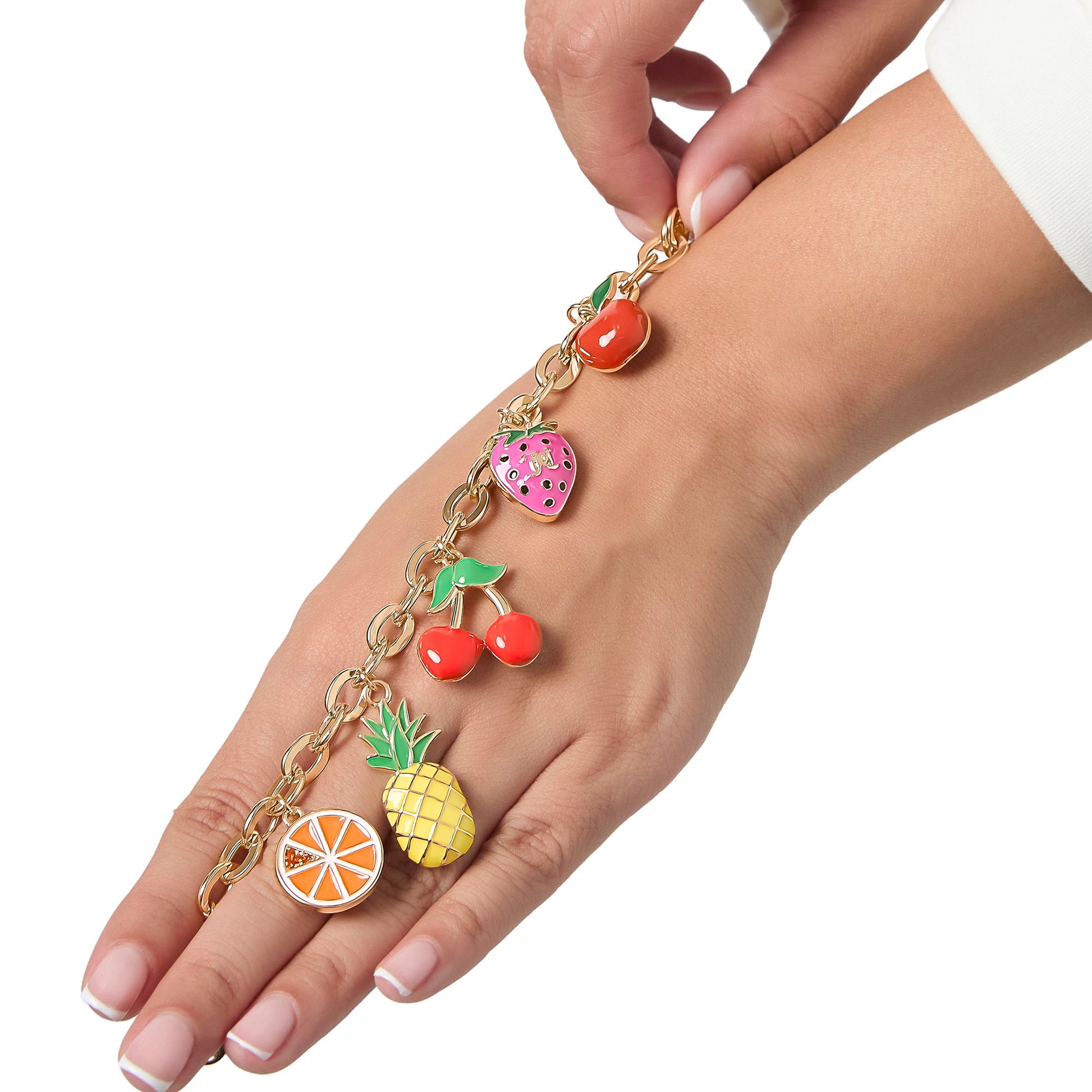 Tropical Fruit Charm Bracelet - Goldtone - Juicy Couture