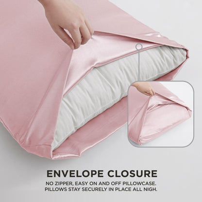 Solid Satin Pillow Case Set - Heavenly Pink - Juicy Couture