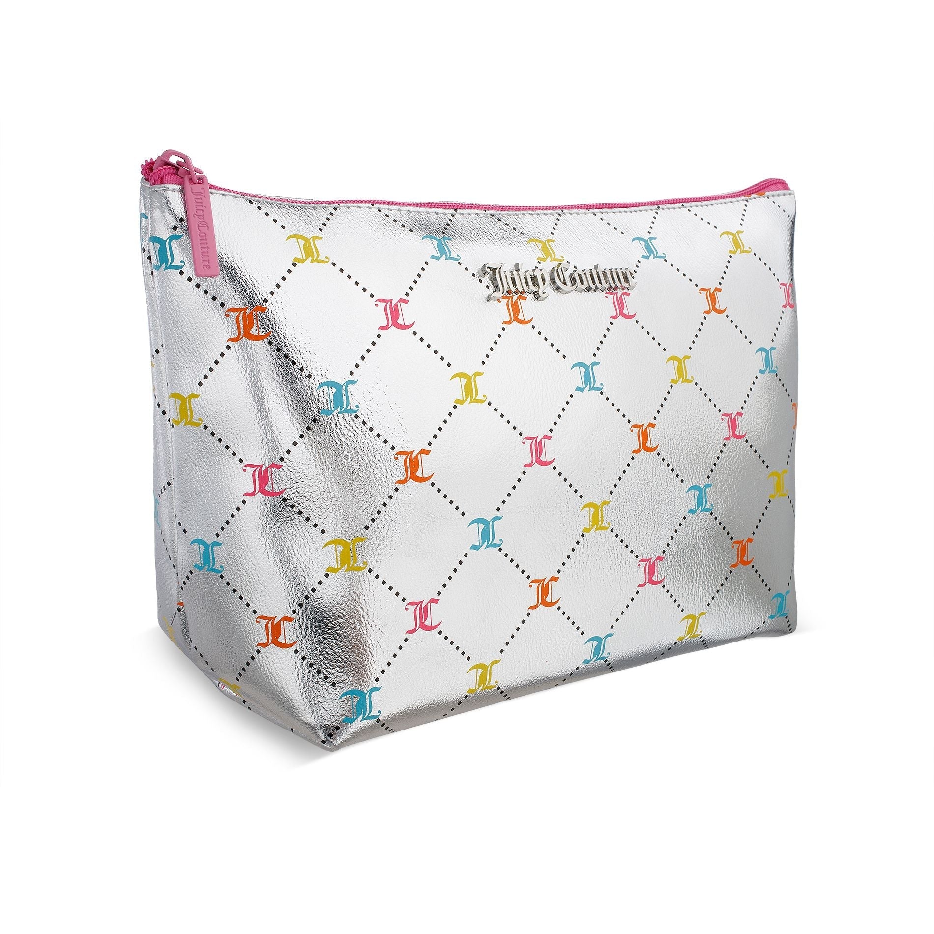 Wedge Makeup Bag - Silver Multi - Juicy Couture